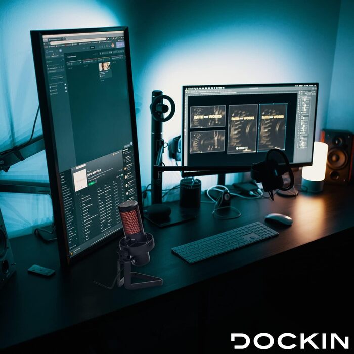 DOCKIN® MP2000: USB мікрофон-конденсатор для ПК, геймінгу, подкастів та стрімінгу - професійний мікрофон з підставкою для запису звуку з чудовою якістю звуку (130dB)