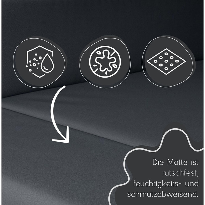 Килимок для собак у багажник Golden Dog, захист сидінь авто, штучна шкіра, сірий, 110 x 90 см