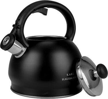 Чайник електричний KARL HAUSMANN Induktion 1.8L чорний з авто-свистком - нержавіюча сталь для всіх плит