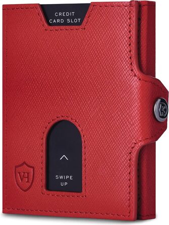 Портмоне VON HEESEN Slim з відділенням для монет та RFID захистом - для чоловіків та жінок - картхолдер, міні-портмоне, гаманець з карбону чорного кольору.