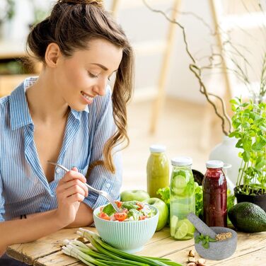 Гранітний ступка з толуштою Relaxdays, 8 x 16 см, для спецій та трав, сіра