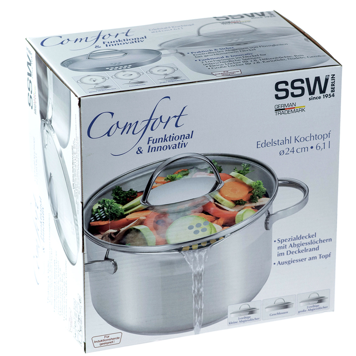 Каструля традиційна SSW Comfort, 6,1 л