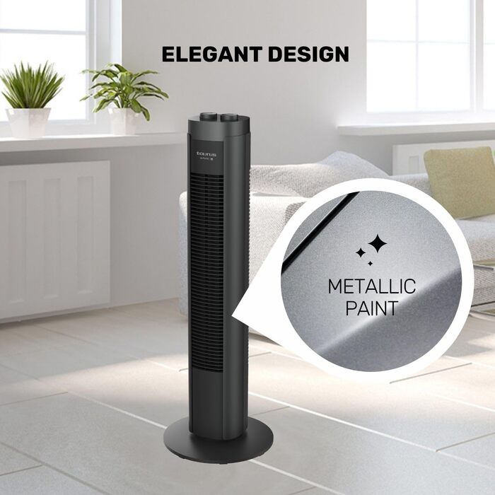 Турбовентилятор Taurus TF780 білий з пультом керування сірий, 120 Вт