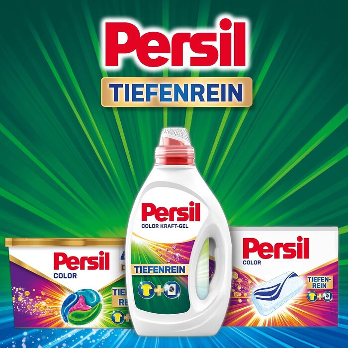 Капсули для прання кольорових речей Persil Power Bars, біорозкладний захисний шар, гігієнічна свіжість, 16 завантажень