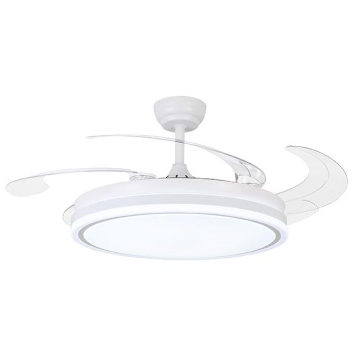 Вентилятор стельовий BEL AIR HOME Asgard 108 см з LED підсвіткою, пультом, DC мотор, білий
