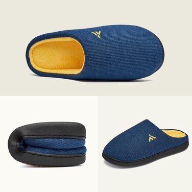 Тапочки зимові Mishansha для чоловіків та жінок, м'які, зручні, з пам'яттю, розмір 36-48, синього кольору