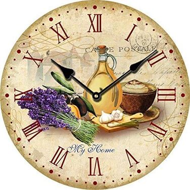 YOAI Wall Clock Kitchen Clock Antique Nostalgia Rustic Country Quartz Silent (No Ticking) Kitchen Clock 30CM / 12 Inches