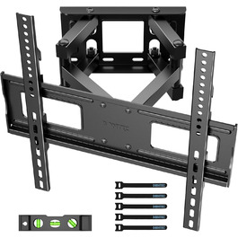BONTEC Swivel & Tilt TV Wall Mount - Full Motion for 23-70 inch LCD LED Curved TVs & Monitors (up to 45kg, VESA 400x400mm)
