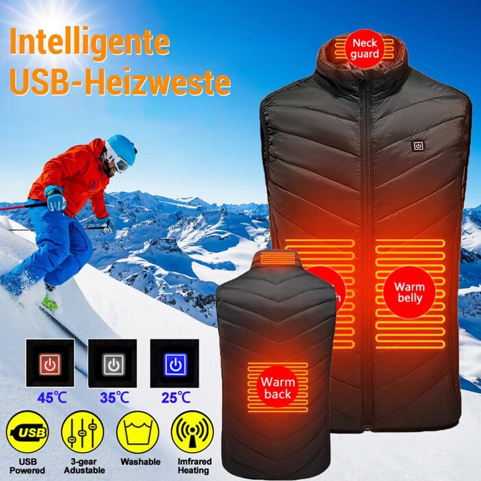 Степова жилетка Weste Daunenweste чорного кольору, розмір XXL