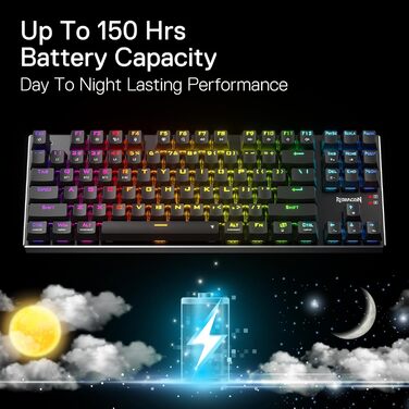 Redragon K660 RGB-ігрова клавіатура: 87 клавіш, TKL, механічна, з підсвічуванням, з алюмінієвою основою та тихими червоними перемикачами
