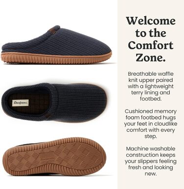 Чоловічі тапочки-клоги Dearfoams Case Casual, темно-синій (44.5/45.5 EU)