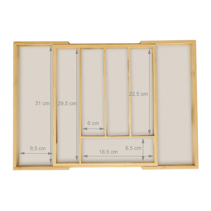 Relaxdays Extendable Cutlery Box