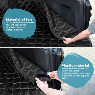 Захисна ковдра для собак у багажник авто KYG, 215x110 см, чорна, водовідштовхувальна, антиковзаюча