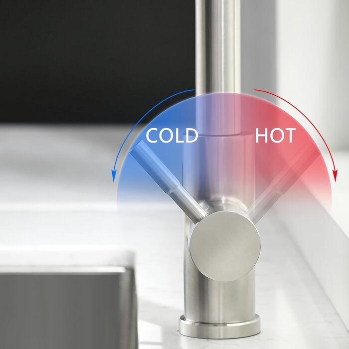 Інфрачервоний сенсорний змішувач для кухні з висувною лійкою, кухонна арматура 360° поворотна, одноручний змішувач з спіральною пружиною, для мийки, щіткове золото