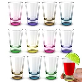 Набір келихів для шотів Volila 12 шт, 6cl, міцне скло для горілки, текіли, коктейлів, для вечірок, можна мити в посудомийній машині
