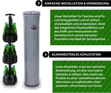 The Original! (without elevator) I Outdoor Ground Pit Beer Cooler I Up to 15 Different Bottles (0.33/0.5 l) I Easy Installation I Robust Materials I Includes Game