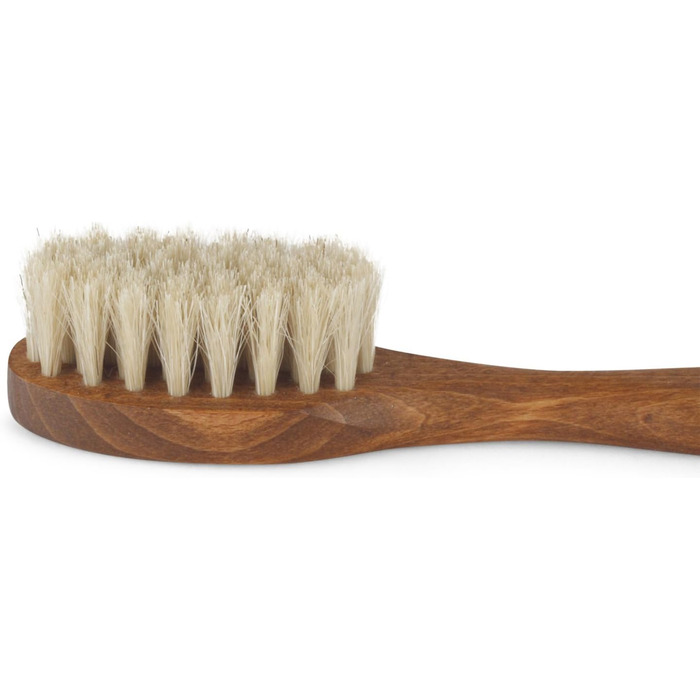 Langer & Messmer 4-Piece Shoe Brush Set made of Horsehair for professional shoe care of smooth leather shoes - includes polishing brushes and cream brushes (5-piece set, Premium)