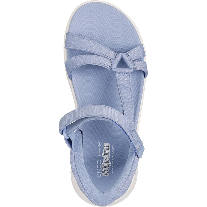 Сандалі жіночі Skechers Go Walk Flex Illuminate Hands Free Slip-ins – зручні босоніжки для прогулянок, колір темно-зелений (40 EU)