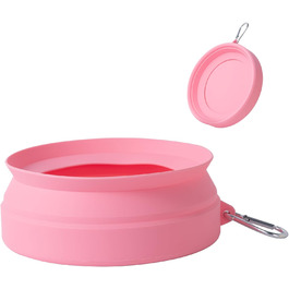 Складаний поїльник для собак SLSON, витокозахисний, рожевий, для подорожей на авто