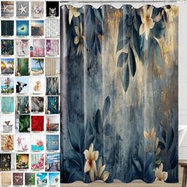 Штора для душу Sanilo Lilybud, водонепроникна, антигрибкова, з кільцями (12 шт.), преміум-якість