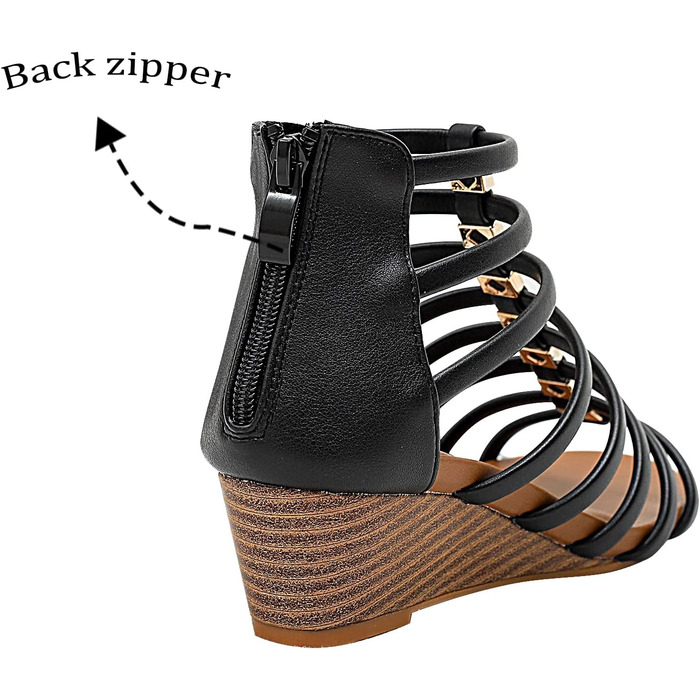 Сандалі жіночі STMAHER Gladiator-Sandalen сріблясті на танкетці, літні пляжні босоніжки 36 EU