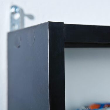 Inter Link - Collector's Cabinets - Hanging Display Cabinet - Wall Shelf - Glass Cabinet - Wall Display Cabinet - Hanging Shelf - Showcase - MDF - Black/White (80x60x9.5 cm) Collecty Black Black, White