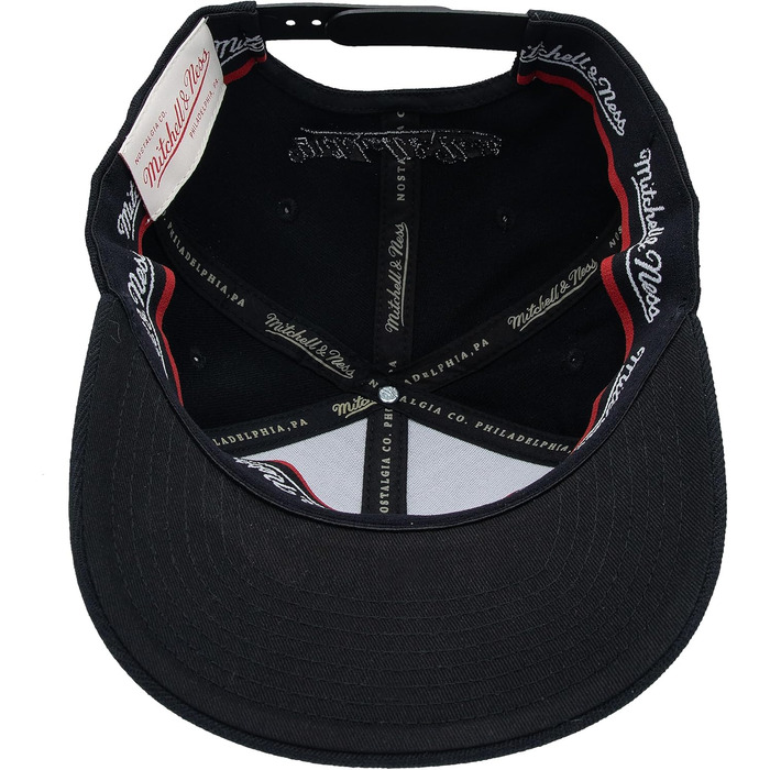 Кепка Mitchell & Ness Script Logo з логотипом, червона snapback, унісекс, для чоловіків, жінок, дітей, регульований розмір, чорно-біла
