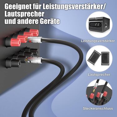 Позолочені бананові роз'єми VCELINK для акустичних кабелів 24K, 0.75-4 мм (12 шт / 6 пар) для підсилювачів, HiFi колонок та AV-ресиверів