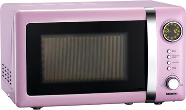 Мікрохвильова піч Melissa Classico Retro, 20 л, 700 Вт, рожева