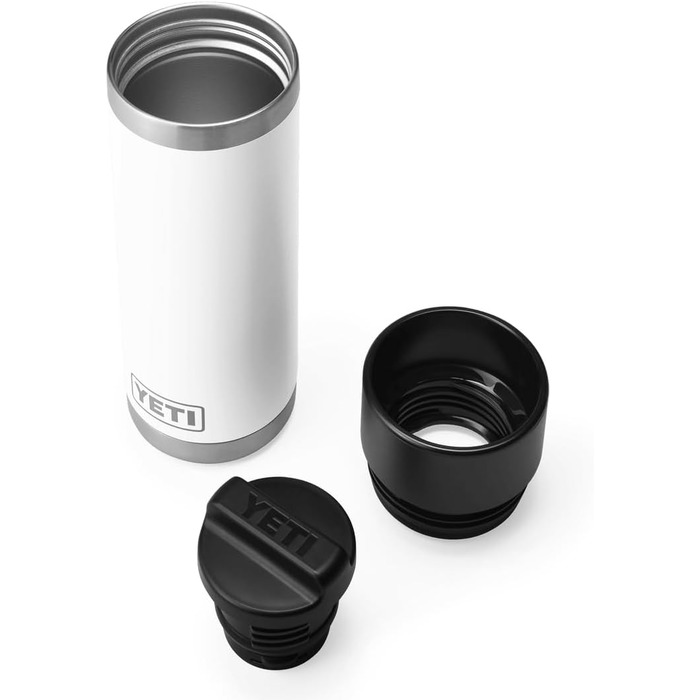 YETI Rambler Bottle with HotShot Lid, 18 oz (532 ml) (White)