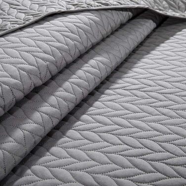 Торба для ковдри з декоративним стеганим покриттям MOONLIGHT20015, 2 наволочки, сірий колір, для спальні, двоспальне ліжко