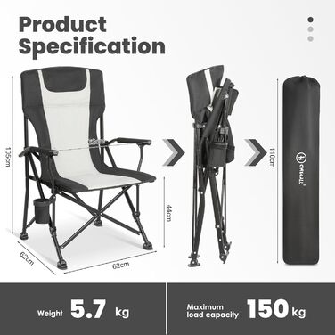 Крісло Homecall 30019, чорний/кремовий, висока спинка чорний/білий, висока спинка