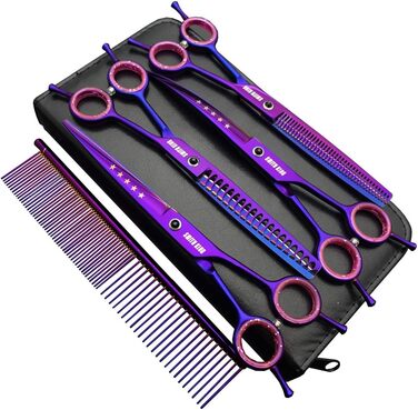 Професійний набір ножиць для грумінгу собак 7.0 дюймів (4 предмети + гребінець)
