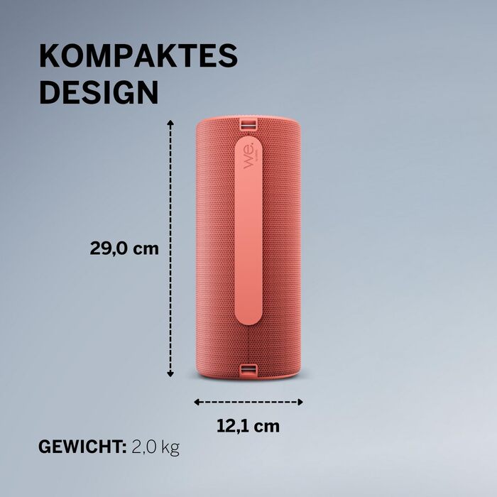 Loewe We. HEAR 2 Coral Red – Портативна Bluetooth колонка 60W, водостійка, червоний корал