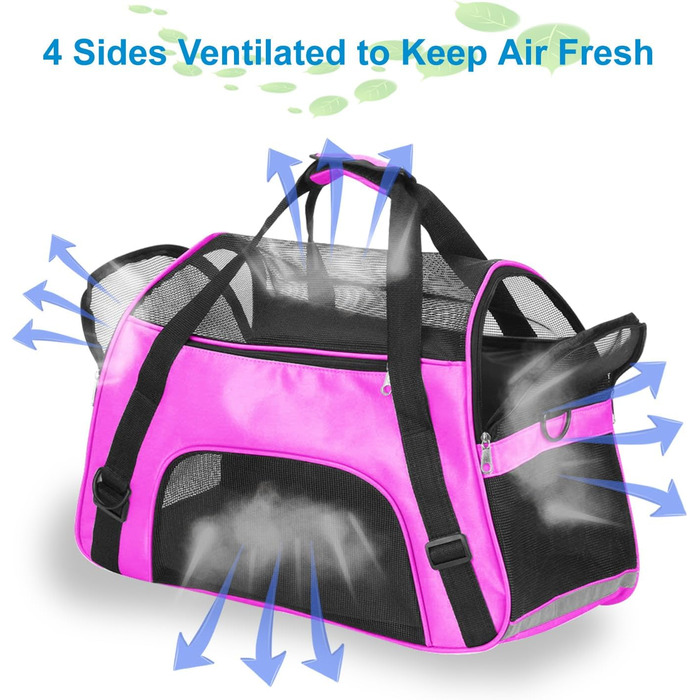 Транслювач для домашніх тварин: котів, собак, кроликів, хом'яків. Підходить для авіаперельотів, м'який, з плечовим ремінцем (M - 47x27x28 см, до 5 кг)