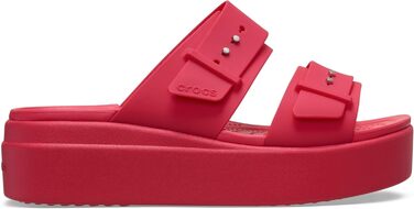 Crocs Brooklyn Buckle Wedge – Стильні босоніжки на танкетці, колір Digital Raspberry (33 EU)