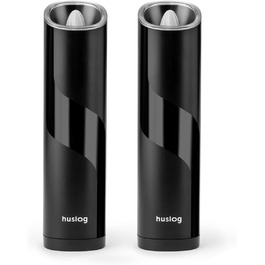 Набір для солі та перцю Gravity, 2 шт., LED-підсвічування, регулювання помелу, 85 мл, елегантний чорний колір