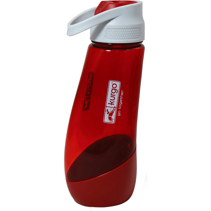 Поїлка та миска для собак Kurgo Gourd, 750 мл/250 мл, PVC та BPA-free, червоний колір