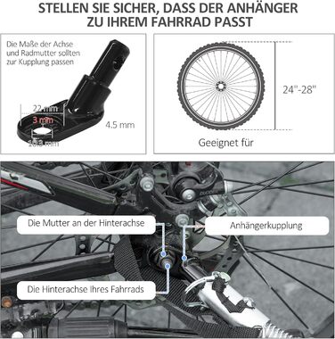 PawHut 2-в-1: Причіп для собак, велосипедний причіп для собак, візок для собак з відбивачами, до 30 кг, для великих собак, Oxford-тканина (Червоний)