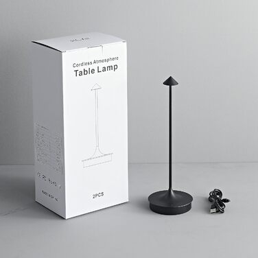 Світлодіодний настільний світильник Leomix акумуляторний, димований, водонепроникний IP54, чорний - 1 шт.