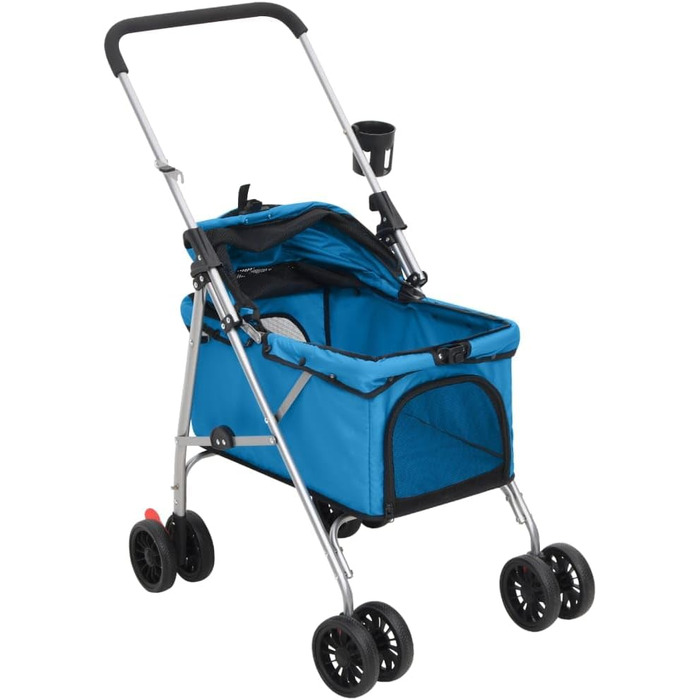ВідаXL Переноска для собак, візок для собак, складаний, 76x50x100 см, Оксфорд, блакитний