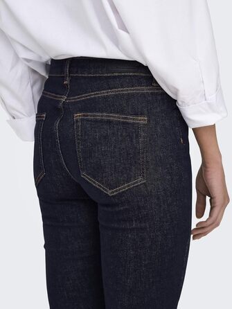 Джинси жіночі кльош ONLBLUSH, середньої посадки, розмір XL/30L, темно-синій денім