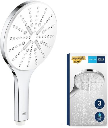 Насадка для душу Grohe Vitalio SmartActive 150, економна вода, 9 л/хв, хром, з трьома режимами, Antikalk, універсальний під'єднання