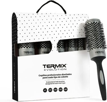 Набір плойок Termix Evolution Basic з іонізацією, ромбоподібною перфорацією, ергономічною ручкою, 5 розмірів для середньої та товстої волосся