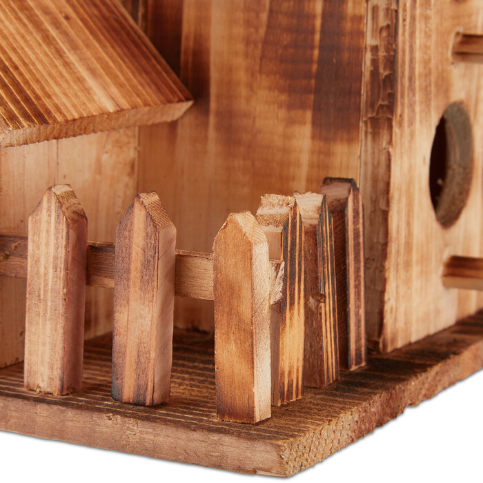 Relaxdays Birdhouse with 3 Houses