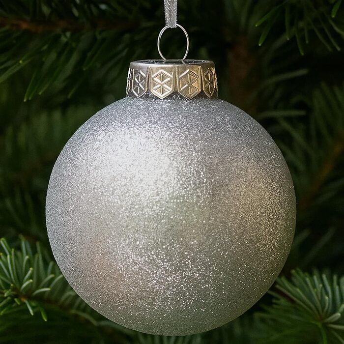 SLEETLY 28шт Білозолоті Новорічні Кулі для Прикраси Ялинки - Набір Декоративних Орнаментів, Сніжинки та Крижані Шарм, Стійкі до Ударів, для Святкового Прикрашання