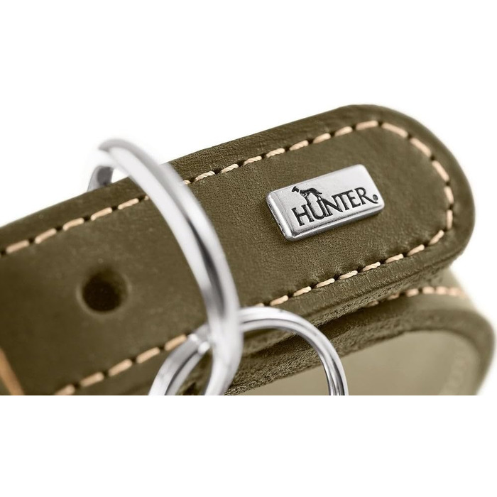 Нашийник для Віндхаундів Hunter Aalborg, колір Cognac, міцне м'яке шкіряне, розподіл тиску, захист гортані, Made in Germany, розмір 37