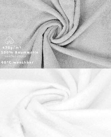 Набір рушників Betz 10 штук Premium 100% бавовна: 2 великі, 4 середні, 2 гостьові, 2 рукавички. Кольори: антрацит & сріблястий сірий