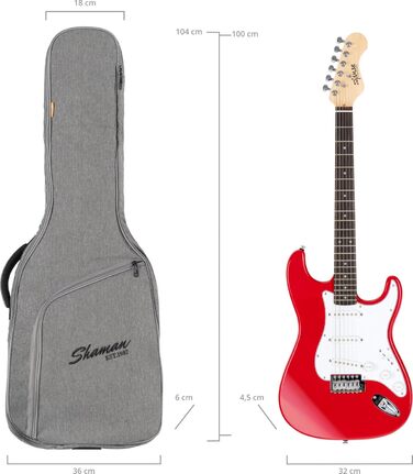 Шейман WGB-115 GY Преміум-лайн Гітарний кейс для акустичної гітари (та електрогітари) - Водовідштовхувальне та міцне покриття, регульовані ремені, сумка-органайзер