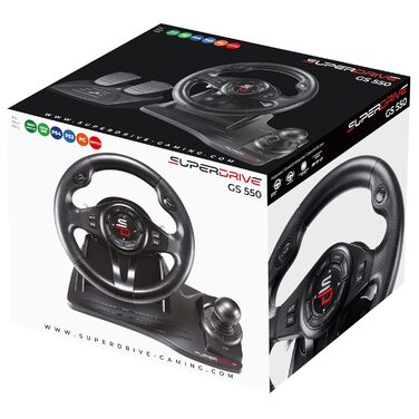 Руль SUBSONIC Superdrive Drive Pro з педалями, кермом, Paddles, вібрацією для Xbox Serie X/S, PS4, Xbox One, PC (програмований) (GS550)